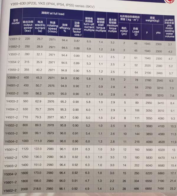 Y、YKS、YKK系列6KV中型高壓三相異步電動機